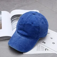 Washed Hat Distressed Baseball Cap Vintage Cap Men's Soft Top Light Plate Solid Color Hat Women's Outdoor Cowboy Hat sku image 7
