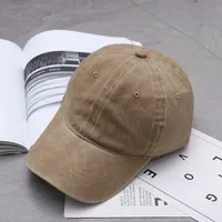 Washed Hat Distressed Baseball Cap Vintage Cap Men's Soft Top Light Plate Solid Color Hat Women's Outdoor Cowboy Hat sku image 8