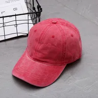 Washed Hat Distressed Baseball Cap Vintage Cap Men's Soft Top Light Plate Solid Color Hat Women's Outdoor Cowboy Hat sku image 9