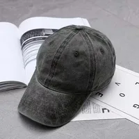 Washed Hat Distressed Baseball Cap Vintage Cap Men's Soft Top Light Plate Solid Color Hat Women's Outdoor Cowboy Hat sku image 11
