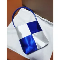 Women's Mini Canvas Color Block Vintage Style Classic Style Square Magnetic Buckle Shoulder Bag sku image 21