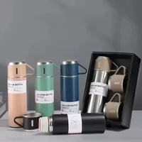 A Cup Of Three Lid New Stainless Steel Thermos Cup Gift Box Set 500ml Men's Business Tea Gift Cup Logo Printing main image 3