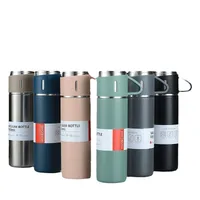 A Cup Of Three Lid New Stainless Steel Thermos Cup Gift Box Set 500ml Men's Business Tea Gift Cup Logo Printing main image 5