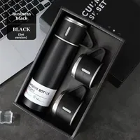 A Cup Of Three Lid New Stainless Steel Thermos Cup Gift Box Set 500ml Men's Business Tea Gift Cup Logo Printing sku image 8