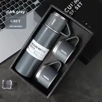 A Cup Of Three Lid New Stainless Steel Thermos Cup Gift Box Set 500ml Men's Business Tea Gift Cup Logo Printing sku image 9