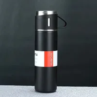 A Cup Of Three Lid New Stainless Steel Thermos Cup Gift Box Set 500ml Men's Business Tea Gift Cup Logo Printing sku image 2