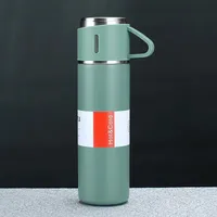 A Cup Of Three Lid New Stainless Steel Thermos Cup Gift Box Set 500ml Men's Business Tea Gift Cup Logo Printing sku image 4