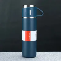 A Cup Of Three Lid New Stainless Steel Thermos Cup Gift Box Set 500ml Men's Business Tea Gift Cup Logo Printing sku image 5