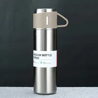 A Cup Of Three Lid New Stainless Steel Thermos Cup Gift Box Set 500ml Men's Business Tea Gift Cup Logo Printing sku image 6