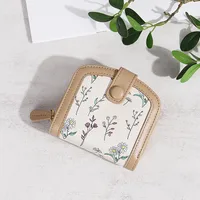Women's Printing Flower Pu Leather Zipper Buckle Wallets sku image 3