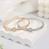 Alloy Gold-Plated Diamond-Embedded Fashion All-Match Extravagant Bracelets main image 1