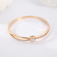 Alloy Gold-Plated Diamond-Embedded Fashion All-Match Extravagant Bracelets sku image 1