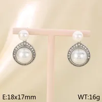 1 Pair Vintage Style Simple Style Geometric 304 Stainless Steel 18K Gold Plated Drop Earrings sku image 1