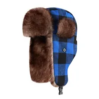 Unisex Basic Vintage Style Plaid Ear Warap Trapper Hat sku image 4