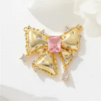 Japanese And Korean Style Simple All-Match Swan Zircon Pendant Bow Necklace Ins Trendy 14K Personality DIY Ornament Accessories sku image 1