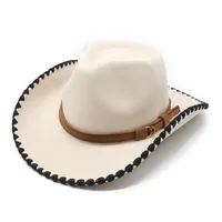 New European And American Retro Gentlemen's Hat Curling Personality Fedora Hat British Style Performance Cap Western Cowboy Hat main image 1