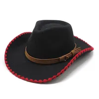 New European And American Retro Gentlemen's Hat Curling Personality Fedora Hat British Style Performance Cap Western Cowboy Hat main image 3