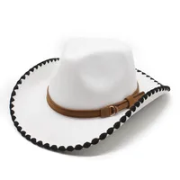 New European And American Retro Gentlemen's Hat Curling Personality Fedora Hat British Style Performance Cap Western Cowboy Hat main image 4