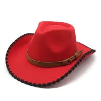 New European And American Retro Gentlemen's Hat Curling Personality Fedora Hat British Style Performance Cap Western Cowboy Hat main image 5