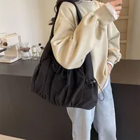 Women's Medium Canvas Solid Color Vintage Style Classic Style Square Zipper Shoulder Bag main image 1