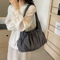 Women's Medium Canvas Solid Color Vintage Style Classic Style Square Zipper Shoulder Bag main image 3
