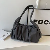 Women's Medium Canvas Solid Color Vintage Style Classic Style Square Zipper Shoulder Bag sku image 4