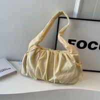 Women's Medium Canvas Solid Color Vintage Style Classic Style Square Zipper Shoulder Bag sku image 1