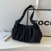 Women's Medium Canvas Solid Color Vintage Style Classic Style Square Zipper Shoulder Bag sku image 2
