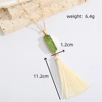 Geometric Resin Necklace Multicolor Pendant Tassel Sweater Chain Autumn And Winter New Chain main image 6