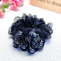 Clearance Middle-aged Mother's Hair Flower Head Rope 35 To 50 Years Old Tie Hair Tie Hair Ball Hair Coil High Elasticity sku image 10