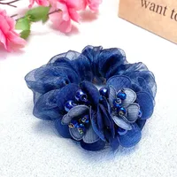 Clearance Middle-aged Mother's Hair Flower Head Rope 35 To 50 Years Old Tie Hair Tie Hair Ball Hair Coil High Elasticity sku image 9