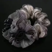 Clearance Middle-aged Mother's Hair Flower Head Rope 35 To 50 Years Old Tie Hair Tie Hair Ball Hair Coil High Elasticity sku image 4