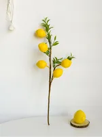 Artificial Flower 5 Fruit Lemon Fruit Tree Home Living Room Decoration Fake Flower Clothing Store Model Room Photo Props sku image 1
