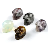 Vintage Style Funny Skull Natural Stone Ornaments Artificial Decorations main image 1
