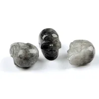 Vintage Style Funny Skull Natural Stone Ornaments Artificial Decorations main image 5