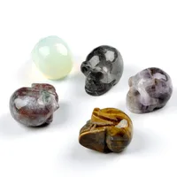 Vintage Style Funny Skull Natural Stone Ornaments Artificial Decorations main image 4
