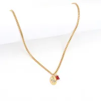 Elegant Simple Style Classic Style Oval Flower 201 Stainless Steel 304 Stainless Steel Women's Pendant Necklace main image 4