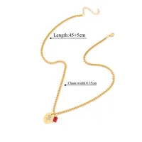 Elegant Simple Style Classic Style Oval Flower 201 Stainless Steel 304 Stainless Steel Women's Pendant Necklace sku image 6
