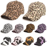 Personalized Cow Striped Baseball Cap Curved Eaves Leopard Print Baseball Cap Men's And Women's Outdoor Sunscreen Hat main image 1