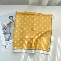 Silk Scarf Square High-grade Sense New Korean-style  Poll Dot Professional Small Scarf Printed Scarf Sunscreen Shawl Hair Belt sku image 4