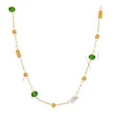 Titanium Steel Sweet Plating Printing Bracelets Necklace sku image 1