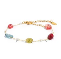 Titanium Steel Sweet Plating Printing Bracelets Necklace sku image 8