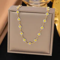 Titanium Steel Sweet Plating Printing Bracelets Necklace sku image 14