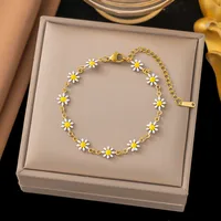 Titanium Steel Sweet Plating Printing Bracelets Necklace sku image 5