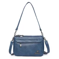 Women's Pu Leather Solid Color Vintage Style Classic Style Square Zipper Shoulder Bag sku image 2