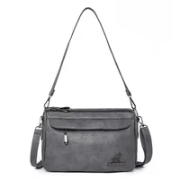 Women's Pu Leather Solid Color Vintage Style Classic Style Square Zipper Shoulder Bag sku image 6