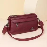 Women's Pu Leather Solid Color Vintage Style Classic Style Square Zipper Shoulder Bag main image 3