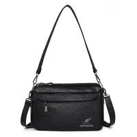 Women's Pu Leather Solid Color Vintage Style Classic Style Square Zipper Shoulder Bag sku image 4