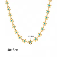 Titanium Steel Sweet Plating Printing Bracelets Necklace sku image 9