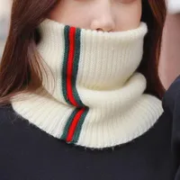Autumn And Winter New Warm Knitted Hat Women's Striped Geometric Neck Protection Scarf Pure Color Cover Fashion Couple main image 1